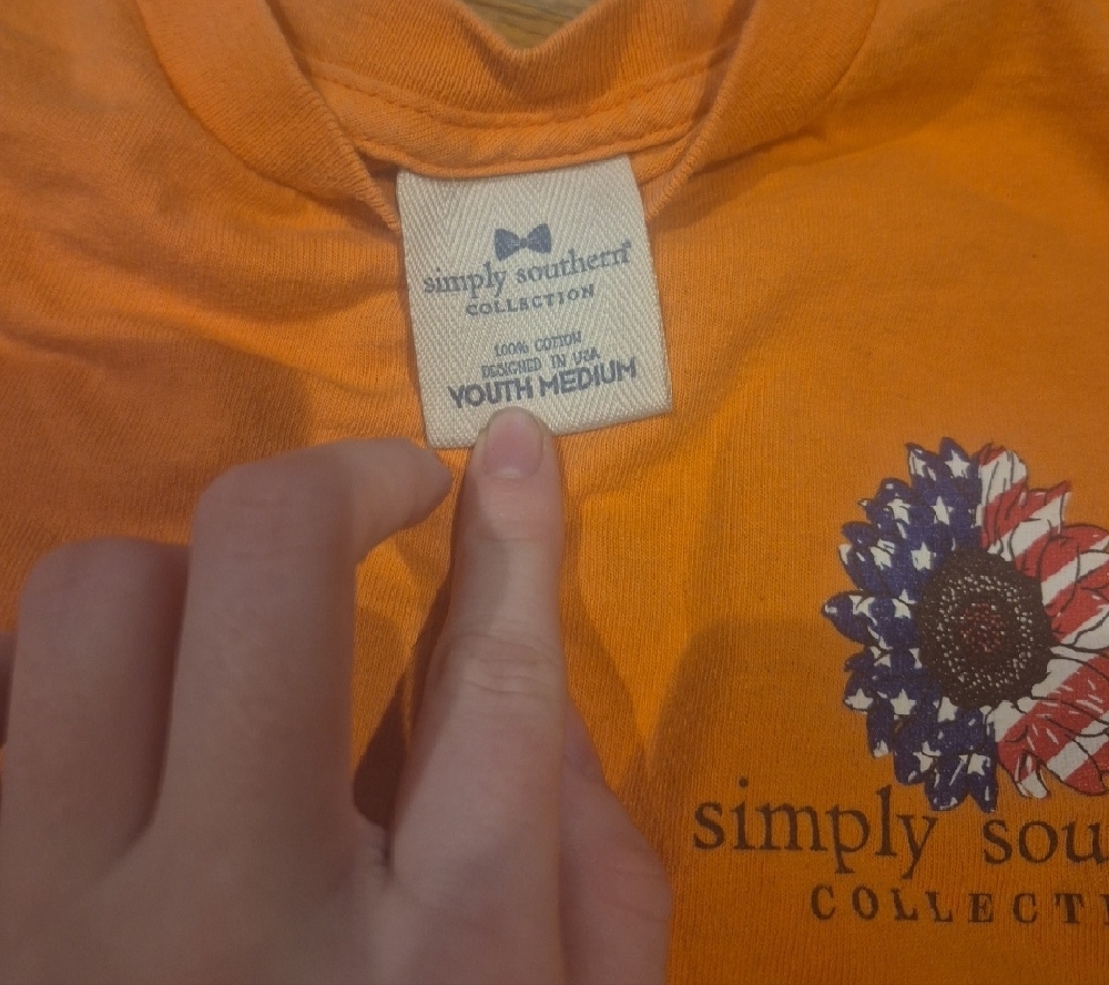 Simply Southern Peach Short Sleeve Tee - Picture 2 of 4
